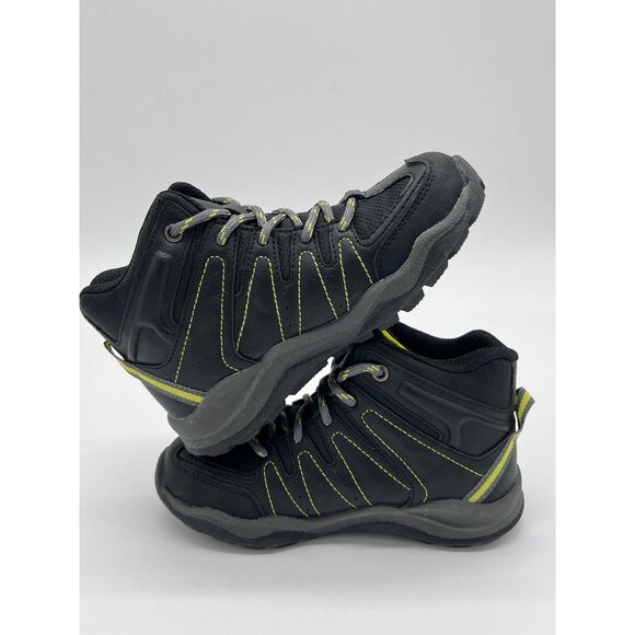 Crown Vintage Kids Waterproof Hiking Boots Size 13 Black & Yellow - Picture 7 of 9
